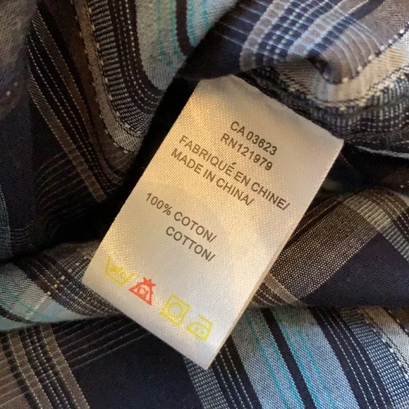 PRIVATE MEMBER 100% cotton PLAID BUTTON DOWN - Picture 7 of 8